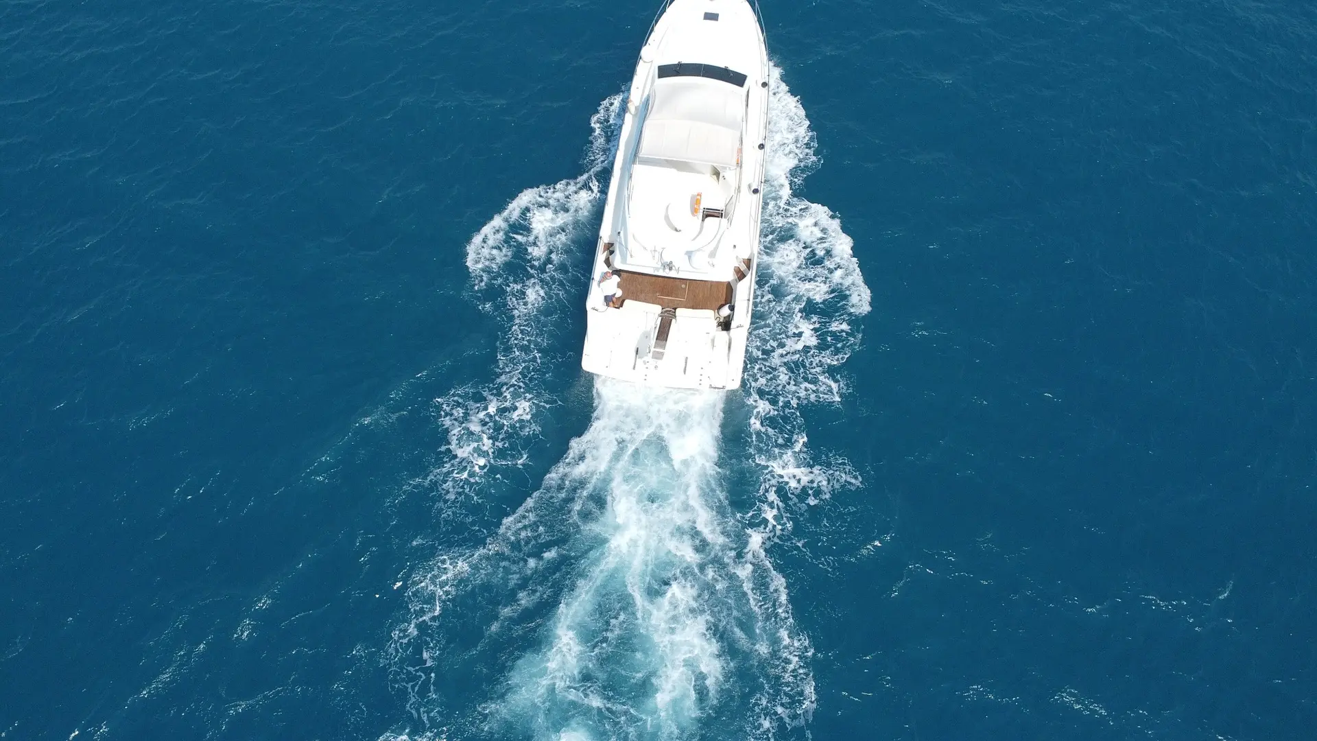 Aerial yacht view