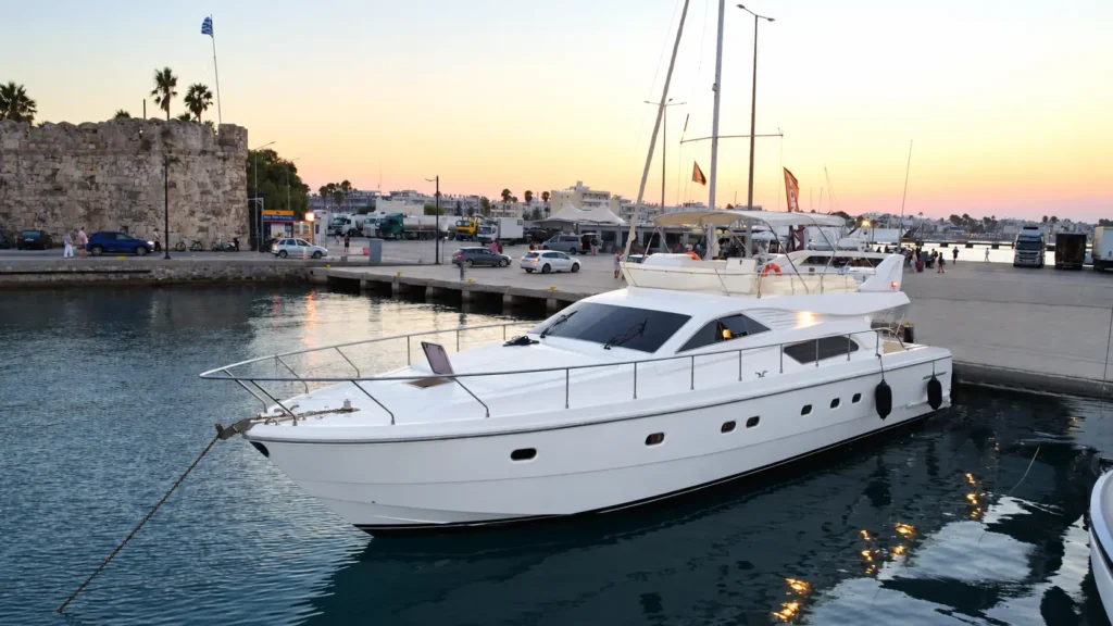 Aerial view of the Ferretti 57 luxury yacht near Kos – gallery 1
